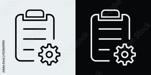 Document or report with configuration icon