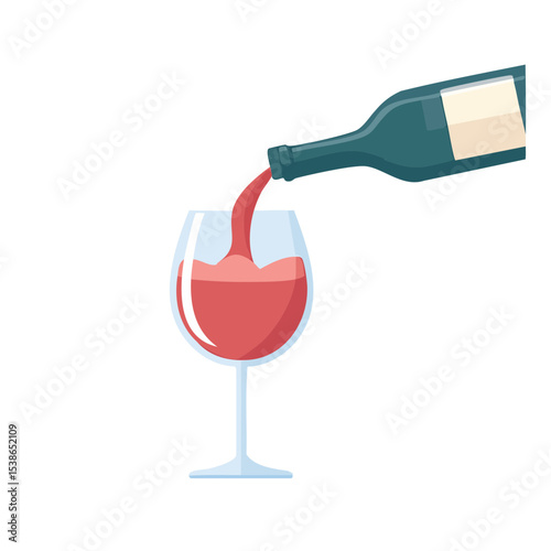 Wine pouring into a glass, a moment of refined pleasure