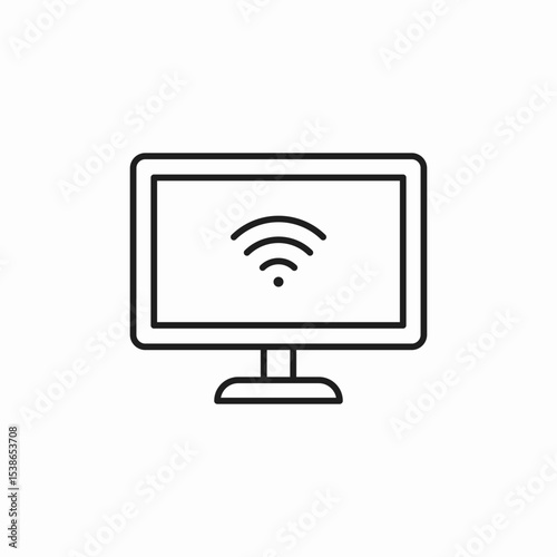 computer wifi icon sign vector