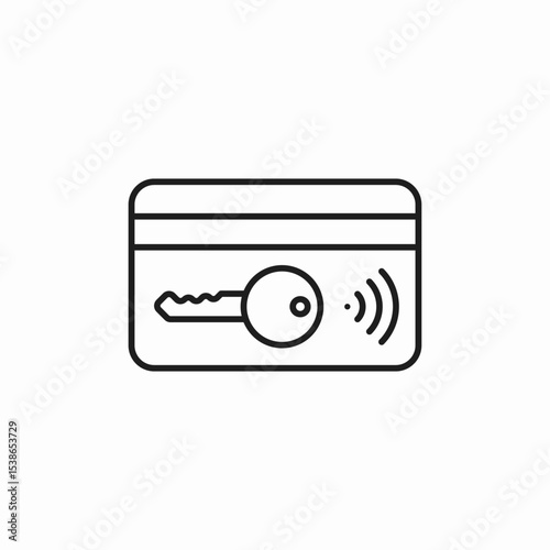 door card key icon sign vector