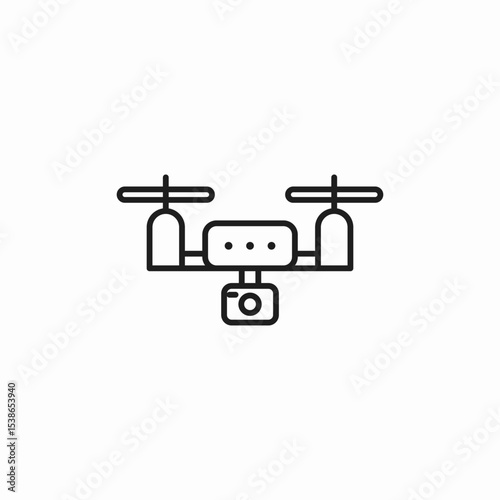 drone flight icon sign vector