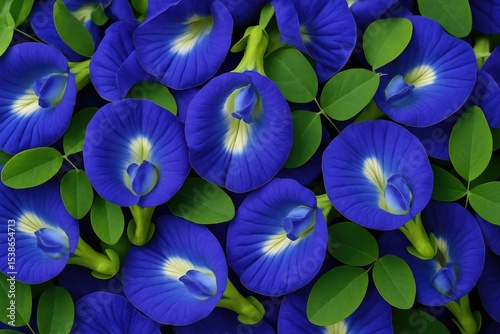 Detailed view of the vibrant Blue Pea flower