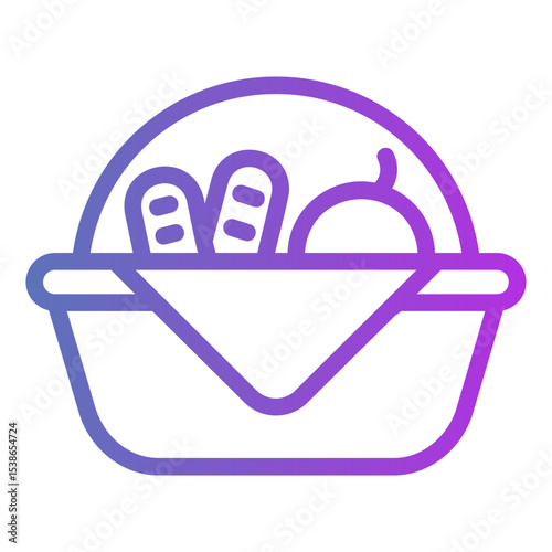 picnic basket Gradient icon