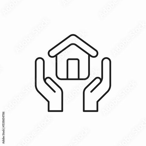 insurance real estate icon sign vector