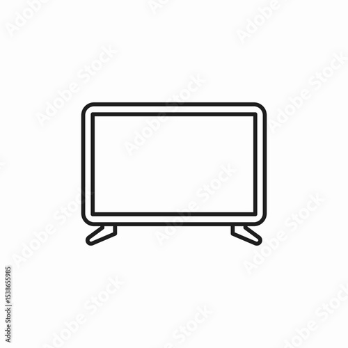tv set icon sign vector