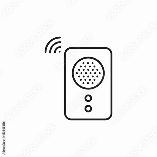 voice control door lock icon sign vector