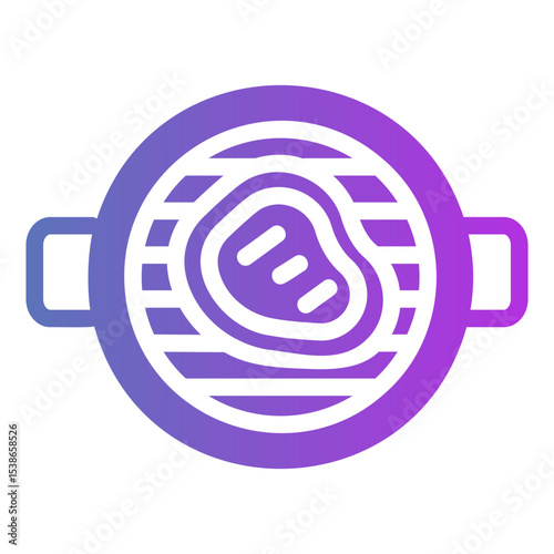 grilled meat Gradient icon