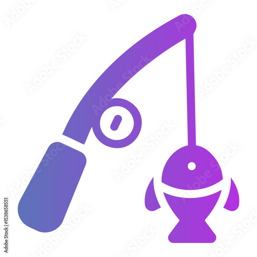 fishing rod Gradient icon