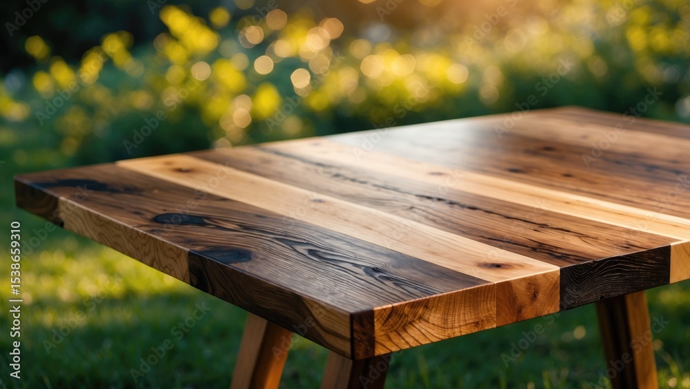 Fototapeta premium Unoccupied wooden table