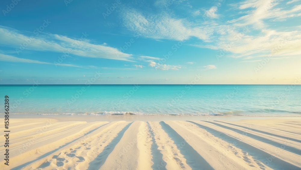 Obraz premium Empty sea and beach background featuring ample copy space.