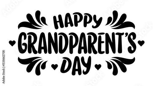 Happy Grandparent's Day calligraphy lettering