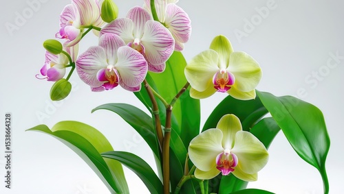 Bloom of White Turmeric or Curcuma mangga Valeton Zijp in the garden, a Thai herb isolated on white background with clipping path.