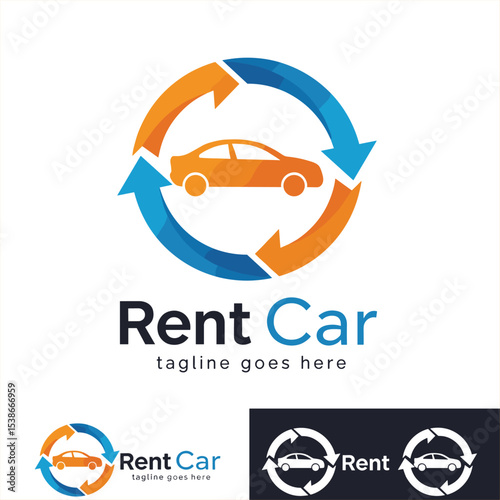 Rental Car Logo Template Design Vector