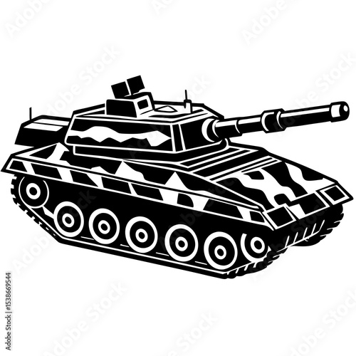 Army Tank Military Vector Illustration