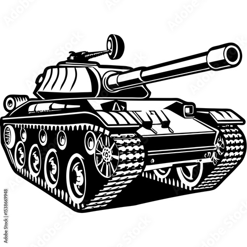 Army Tank Military Vector Illustration