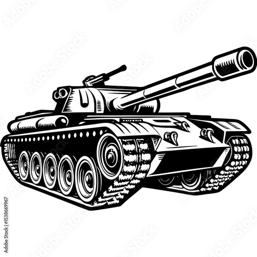 Army Tank Military Vector Illustration