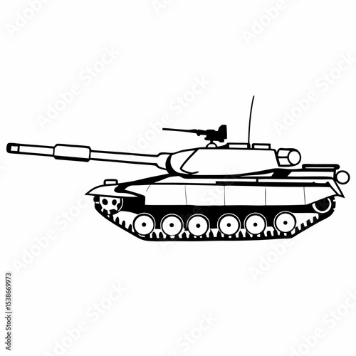 Army Tank Military Vector Illustration