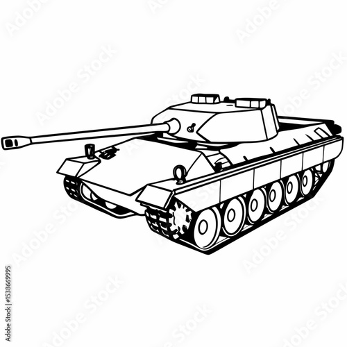Army Tank Military Vector Illustration