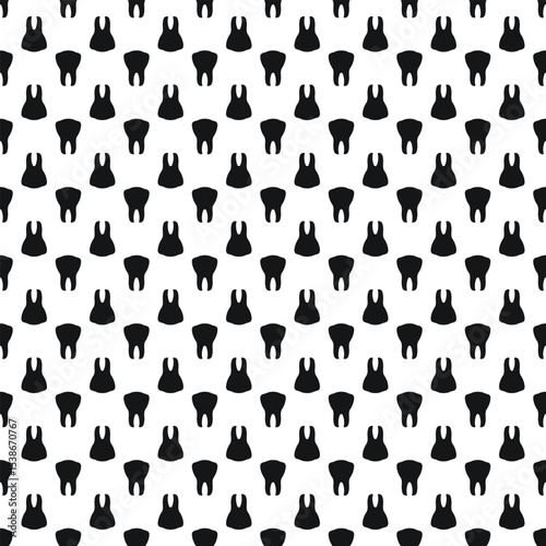 Seamless teeth pattern, medical dental background