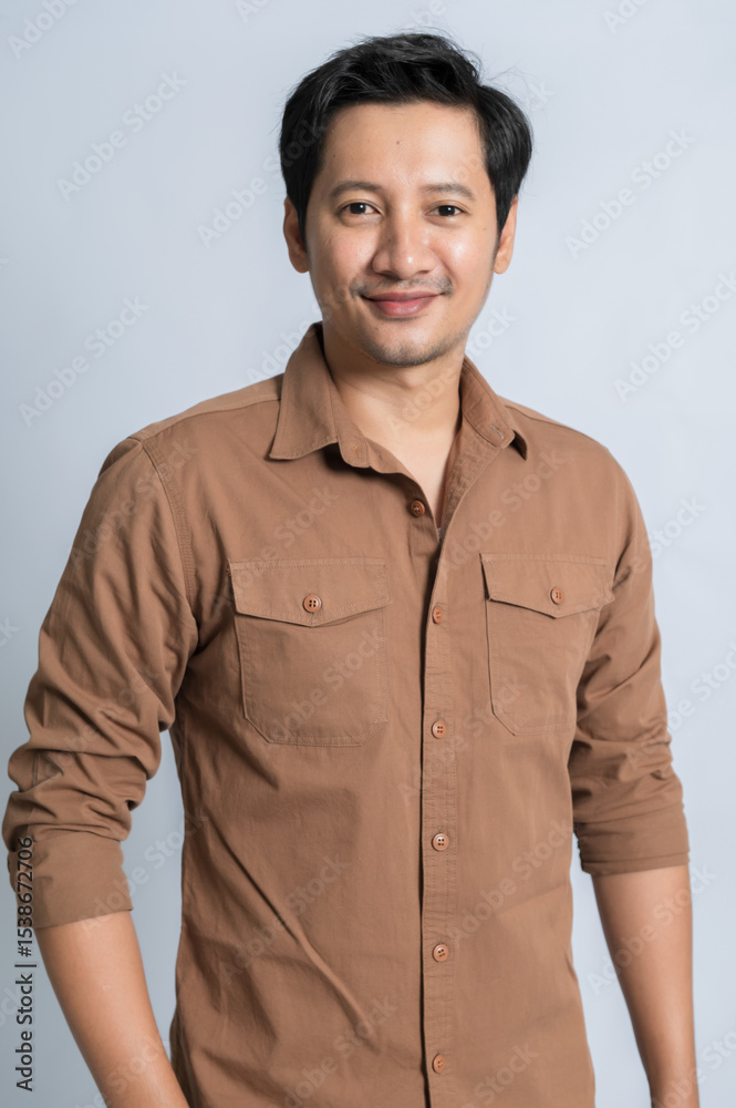 Portrait handsome man on white background Portrait handsome man on white background