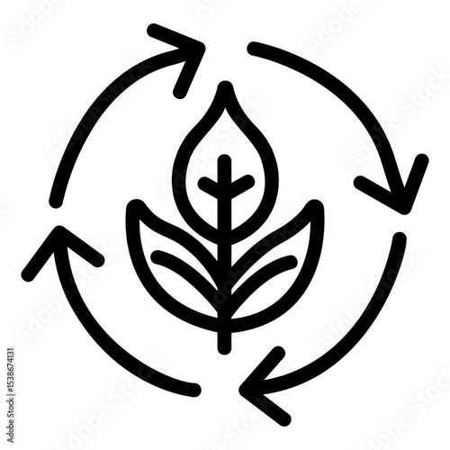 leaf Line Icon