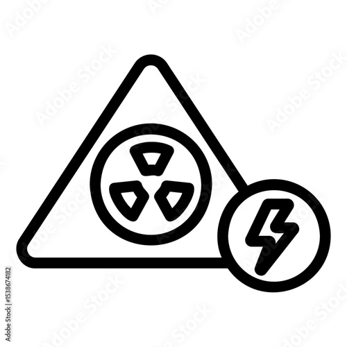 radioactive Line Icon