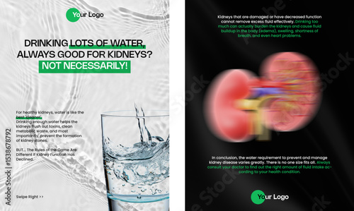 Health Myth Instagram Carousel Post Template Design