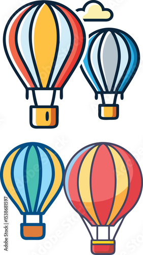 hot air balloon vector illustration