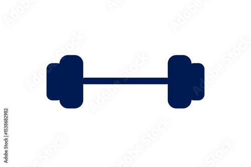 Strength Training Icon: A sleek, stylized dumbbell icon, representing fitness, power, and the pursuit of physical strength, perfectly suited for fitness and health-related projects.