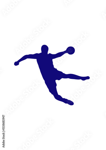 joueur handball silhouette