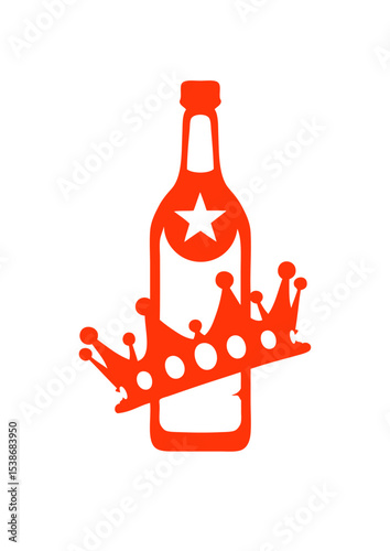 bouteille couronne alcool apero