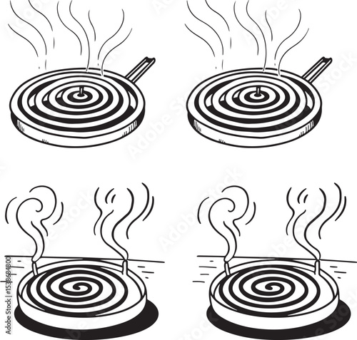 Smoldering mosquito coil repellent stick