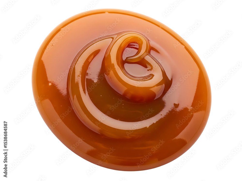 Melted Caramel Transparent Background Sweet Dessert Sauce Concept Melted Caramel Transparent Background Sweet Dessert Sauce Concept