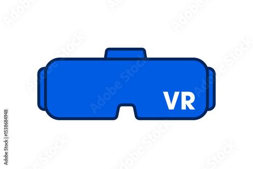 Virtual Reality Immersive Technology: A sleek, modern VR headset icon, symbolizing the forefront of virtual reality and the future of interactive technology. 