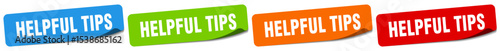 helpful tips sticker. helpful tips sticker set on white background