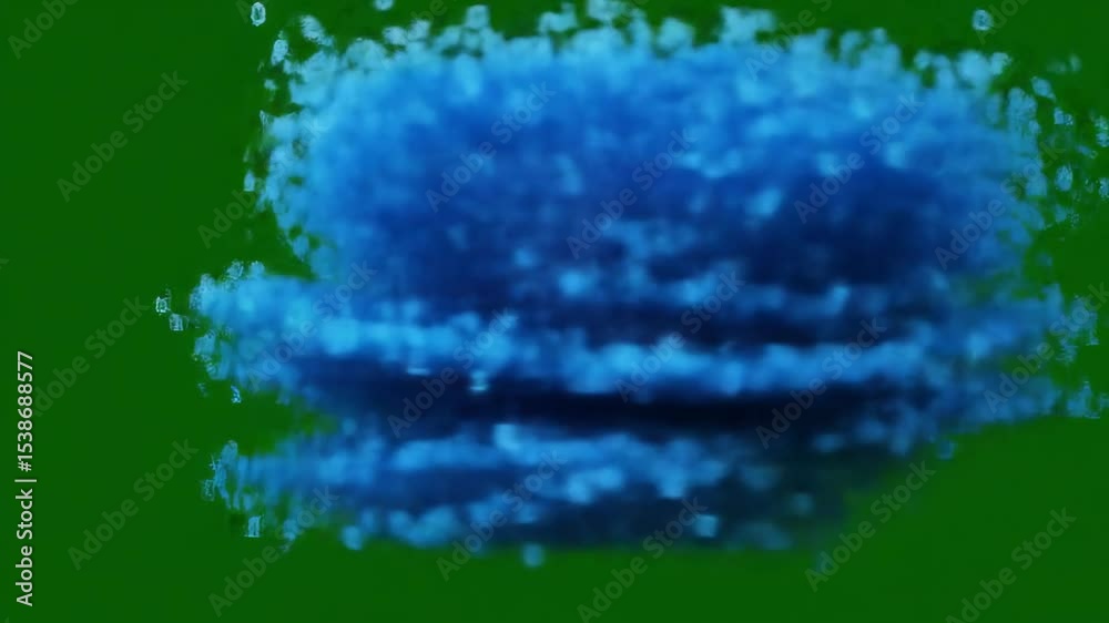 Blue Digital Particles in Motion Representing Data or Blockchain Flow