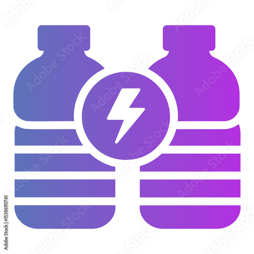 plastic bottle Gradient icon
