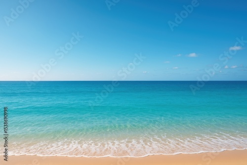 Vibrant ocean scene with turquoise waters and a pristine sky, embodying the spirit of adventure