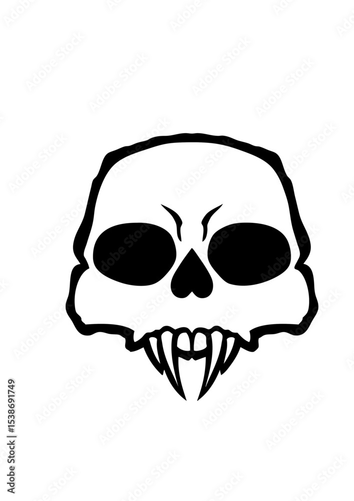 Fototapeta premium Crane dent tete de mort