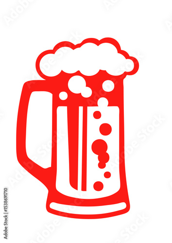 Biere verre alcool mousse dessin