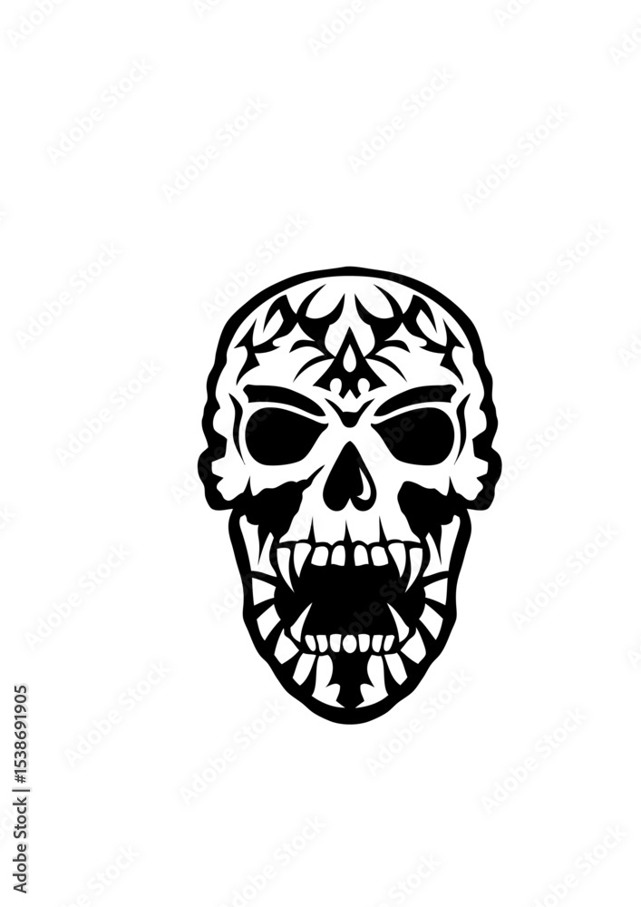 Fototapeta premium Tete de mort crane halloween