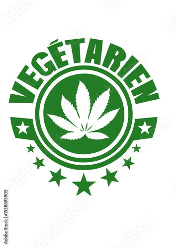 vegetarien feuille cannabis logo humour