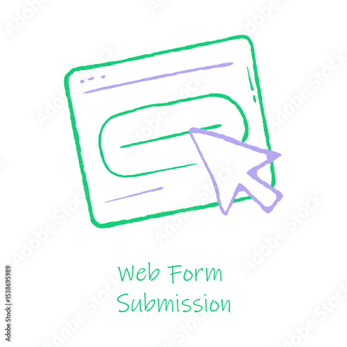  Web Form Submission – Cursor on Form Representing Online Data Entry