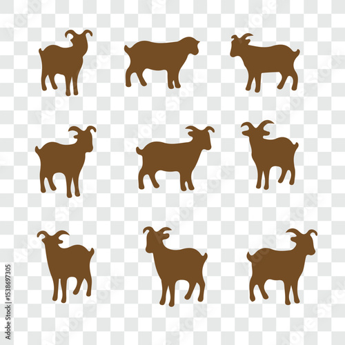 Cute facial expression icon of the sheep