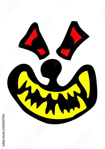 smiley feroce dent yeux oeil gueule