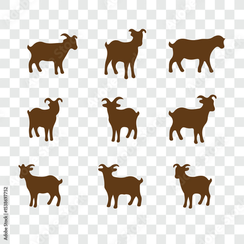 Cute facial expression icon of the sheep