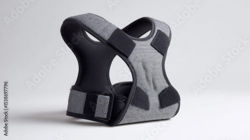 Posture corrector brace neatly folded on clean background