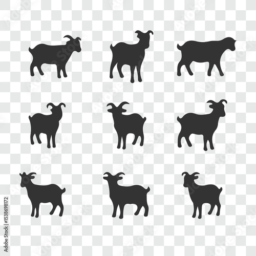 Cute facial expression icon of the sheep