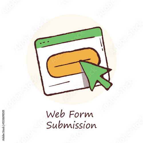  Web Form Submission – Cursor on Form Representing Online Data Entry