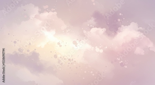 Abstract watercolor cloudy sky background with soft pastel colors and artistic details